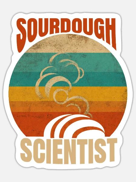 Gärkultur Zubehör Sauerteig Hobbybäcker - Sticker Größe S (10 x 10 cm) - Mattweiß