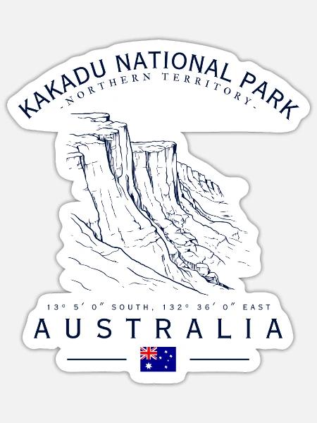 Kakadu Nationalpark Australien - Sticker Größe S (10 x 10 cm) - Mattweiß
