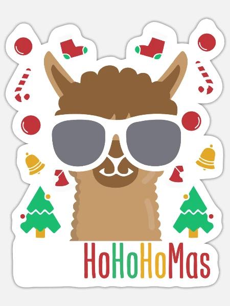 Weihnachtsmann Trinkt Alkohol - Sticker Größe S (10 x 10 cm) - Mattweiß