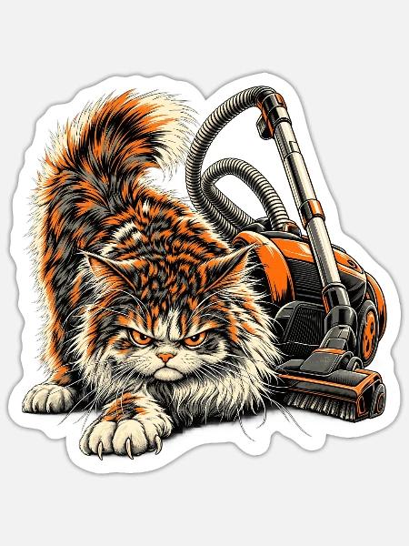 Höflichkeit: abgeschaltet, wie der Staubsauger - Sticker Größe S (10 x 10 cm) - Mattweiß