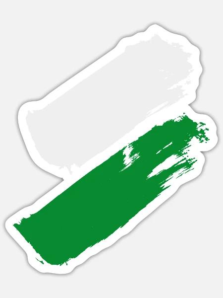 Steiermark Flagge - Sticker Größe S (10 x 10 cm) - Mattweiß
