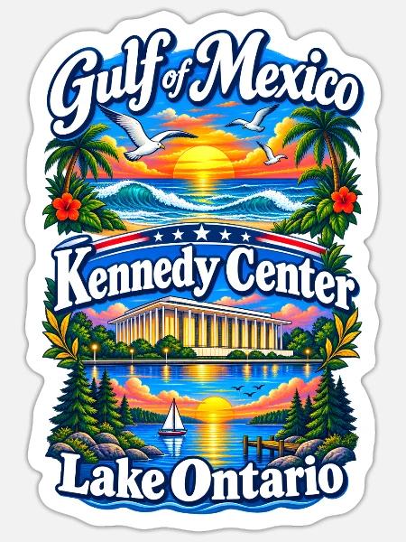 Gulf of Mexico Lake Ontario Kennedy Center - Sticker Größe S (10 x 10 cm) - Mattweiß