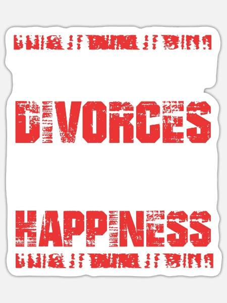 Scheidung - Sticker Größe S (10 x 10 cm) - Mattweiß