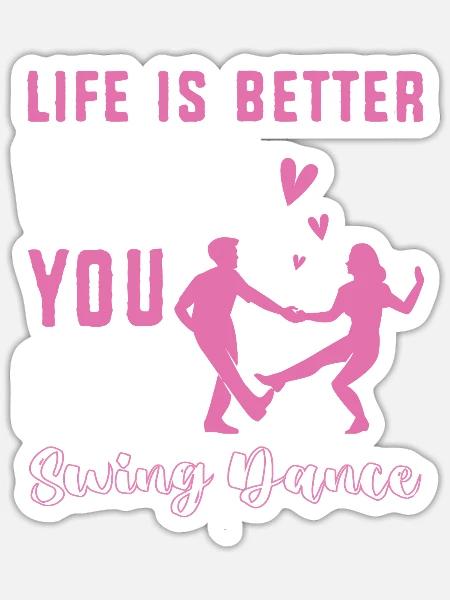 Swing Swing-Musik - Sticker Größe S (10 x 10 cm) - Mattweiß
