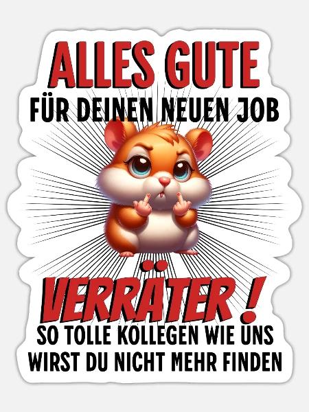 Kollegen Abschied - Sticker Größe S (10 x 10 cm) - Mattweiß