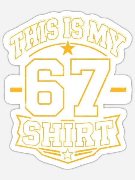 Funny 6 7 six seven meme - Sticker Größe S (10 x 10 cm) - Mattweiß