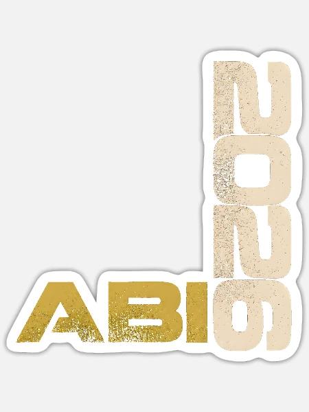 Abiturient Geschenk Shirt - Sticker Größe S (10 x 10 cm) - Mattweiß