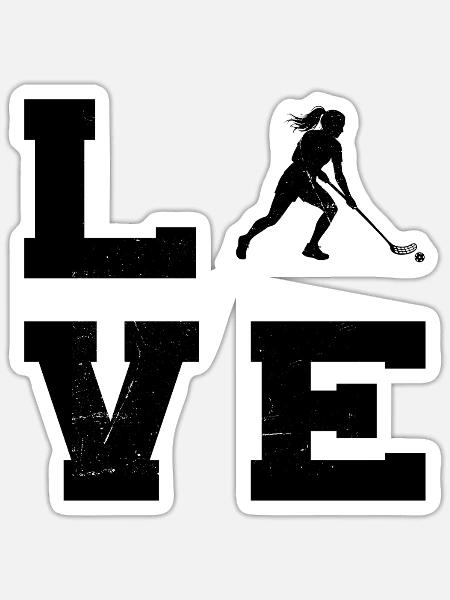 Geschenkidee für eine Ballsportlerin mit Salibandy - Sticker Größe S (10 x 10 cm) - Mattweiß