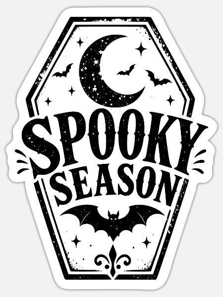 Spooky Season - Sticker Größe S (10 x 10 cm) - Mattweiß