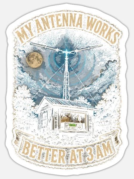 Amateurfunk Amateurfunker - Sticker Größe S (10 x 10 cm) - Mattweiß