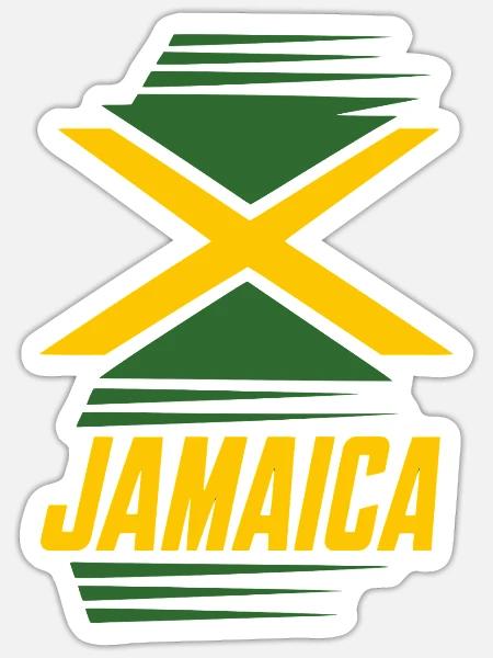 Jamaika - Sticker Größe S (10 x 10 cm) - Mattweiß
