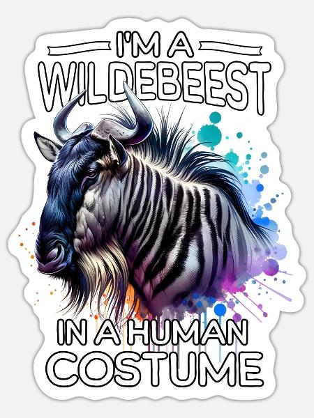 Team Gnu - Sticker Größe S (10 x 10 cm) - Mattweiß
