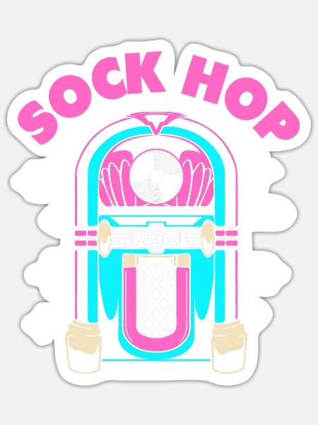 Sock Hop - Sticker Größe S (10 x 10 cm) - Mattweiß