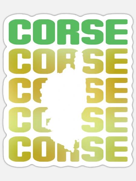 Souvenir-Urlaube zur Insel der Schönheit von Korsika - Sticker Größe S (10 x 10 cm) - Mattweiß