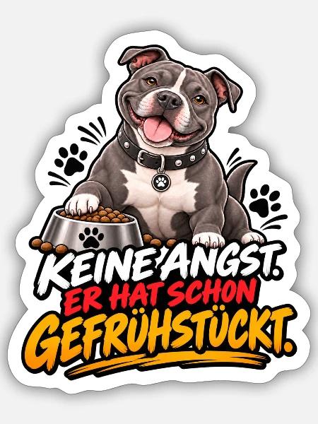Schon gefrühstückt - Sticker Größe S (10 x 10 cm) - Mattweiß