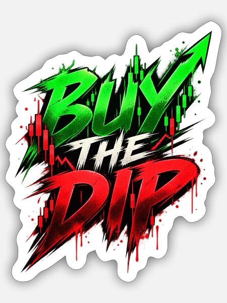 Burn the Dip – Krypto Graffiti - Sticker Größe S (10 x 10 cm) - Mattweiß