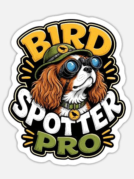 Kavallerier King Charles Spaniel - Sticker Größe S (10 x 10 cm) - Mattweiß