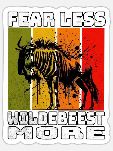 Wildebeest Gnu - Sticker Größe S (10 x 10 cm) - Mattweiß
