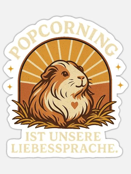 Meerschweinchenhalter Meerschweinchen Eltern - Sticker Größe S (10 x 10 cm) - Mattweiß