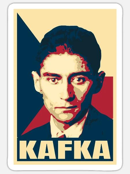 Franz Kafka Schriftsteller Klassische Literaturgeschichte - Sticker Größe S (10 x 10 cm) - Mattweiß