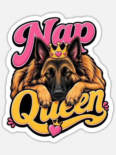 Belgischer Schäferhund - Sticker Größe S (10 x 10 cm) - Mattweiß