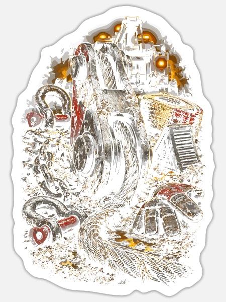 Abschleppfahrer Abschlepper Pannenhelfer - Sticker Größe S (10 x 10 cm) - Mattweiß