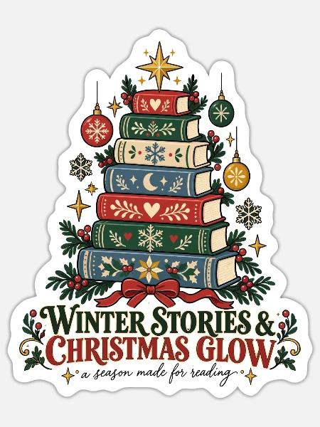 Winter Stories & Christmas Glow – Weihnachten - Sticker Größe S (10 x 10 cm) - Mattweiß