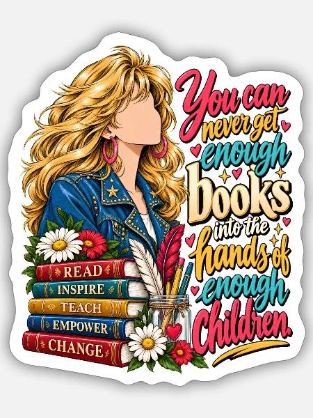 Nie genug Bücher bekommen, Lehrer - Sticker Größe S (10 x 10 cm) - Mattweiß