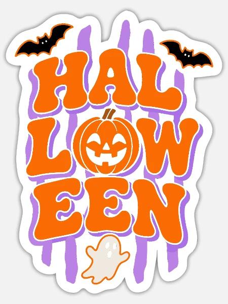 Halloween Grusel Saison  - Sticker Größe S (10 x 10 cm) - Mattweiß