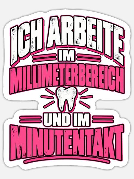 Zahnmedizinische Fachangestellte - Sticker Größe S (10 x 10 cm) - Mattweiß
