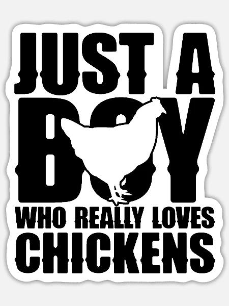 Huhn Liebhaber Statement - Sticker Größe S (10 x 10 cm) - Mattweiß