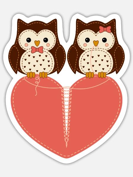 motiv_owl - Sticker Größe S (10 x 10 cm) - Mattweiß