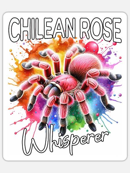 Chile Vogelspinne Flüsterer - Sticker Größe S (10 x 10 cm) - Mattweiß