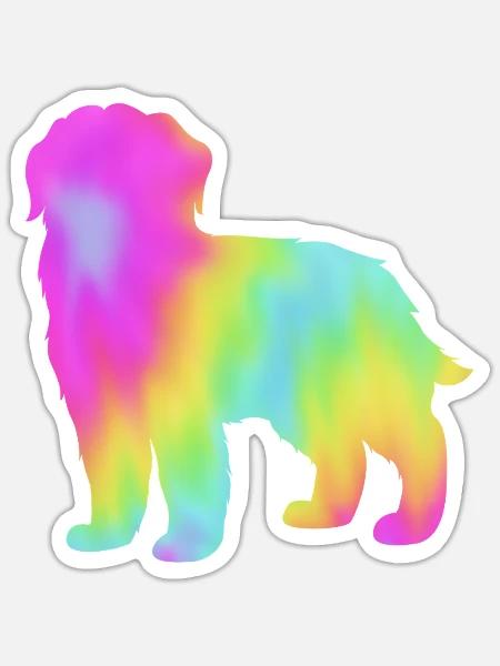Neufundländer - Sticker Größe S (10 x 10 cm) - Mattweiß