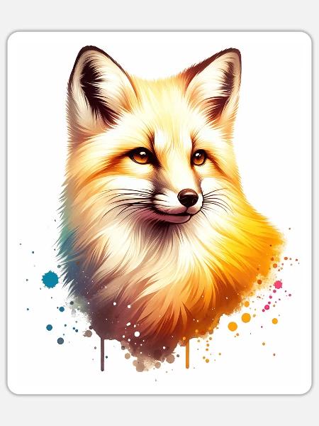 Swiftfuchs Swift Fox - Sticker Größe S (10 x 10 cm) - Mattweiß