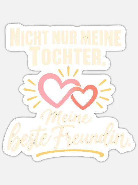Mama Tochter Freundschaft Beste Freundin - Sticker Größe S (10 x 10 cm) - Mattweiß