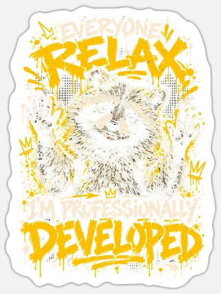 Raccoon Graffiti: Professionell entwickelt - Sticker Größe S (10 x 10 cm) - Mattweiß