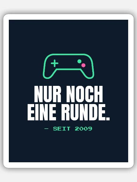 Gamer - Sticker Größe S (10 x 10 cm) - Mattweiß