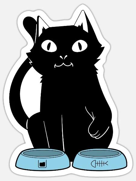 Personal Cat - Sticker Größe S (10 x 10 cm) - Mattweiß