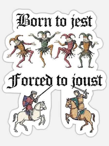 Scherz und Turrspiel - Sticker Größe S (10 x 10 cm) - Mattweiß