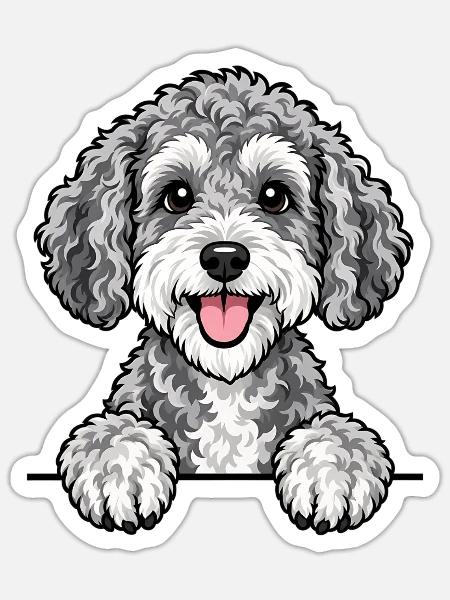 Schnoodle - Sticker Größe S (10 x 10 cm) - Mattweiß