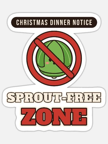 Keimfreie Zone (Weihnachtsabend-Mitteilung) - Sticker Größe S (10 x 10 cm) - Mattweiß