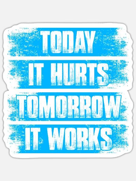 It hurts Physiotherapie Physio Physiotherapeut - Sticker Größe S (10 x 10 cm) - Mattweiß