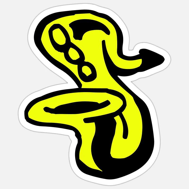 Saxophone - Sticker taille S (10 x 10 cm) - blanc mat