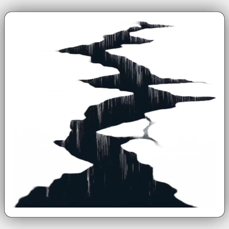 Fissure dans le sol Sticker taille S (10 x 10 cm)
