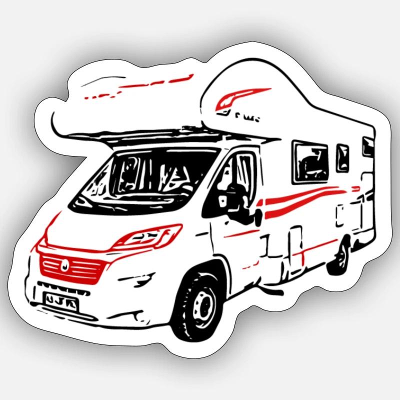 Camping-car Alcove Camper XGO - Sticker taille S (10 x 10 cm) - blanc mat