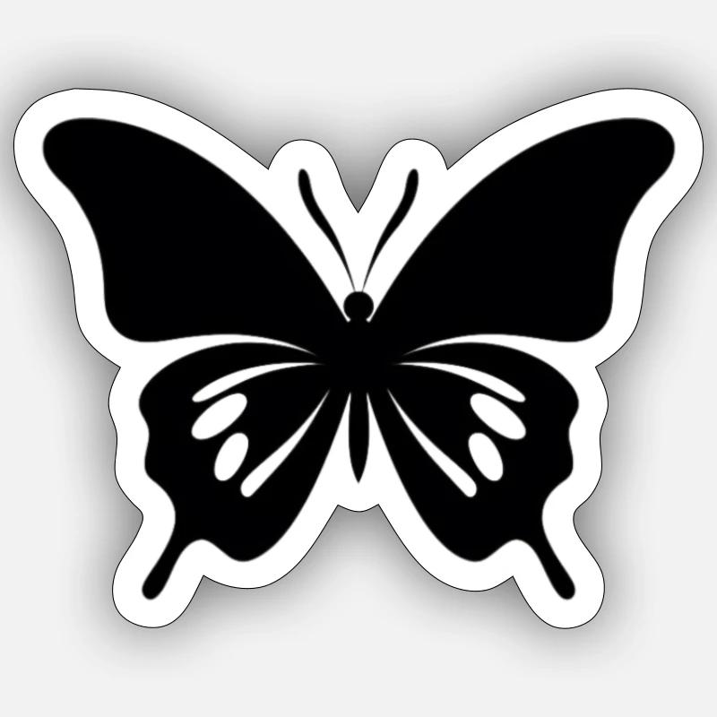 Butterfly - Sticker size S (10 x 10 cm) - white matte