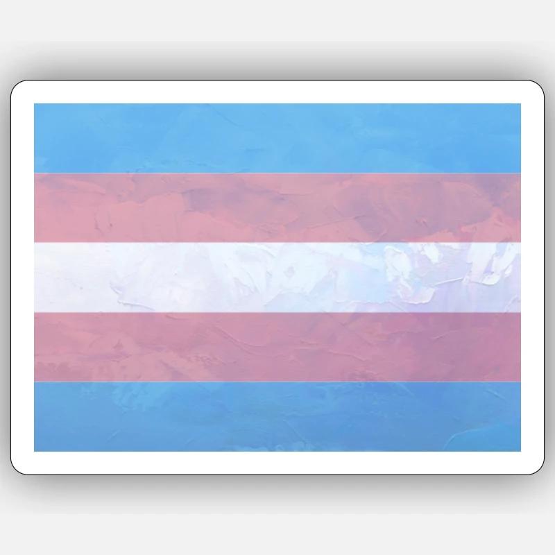 Trans Pride Flag Sticker size S (10 x 10 cm)