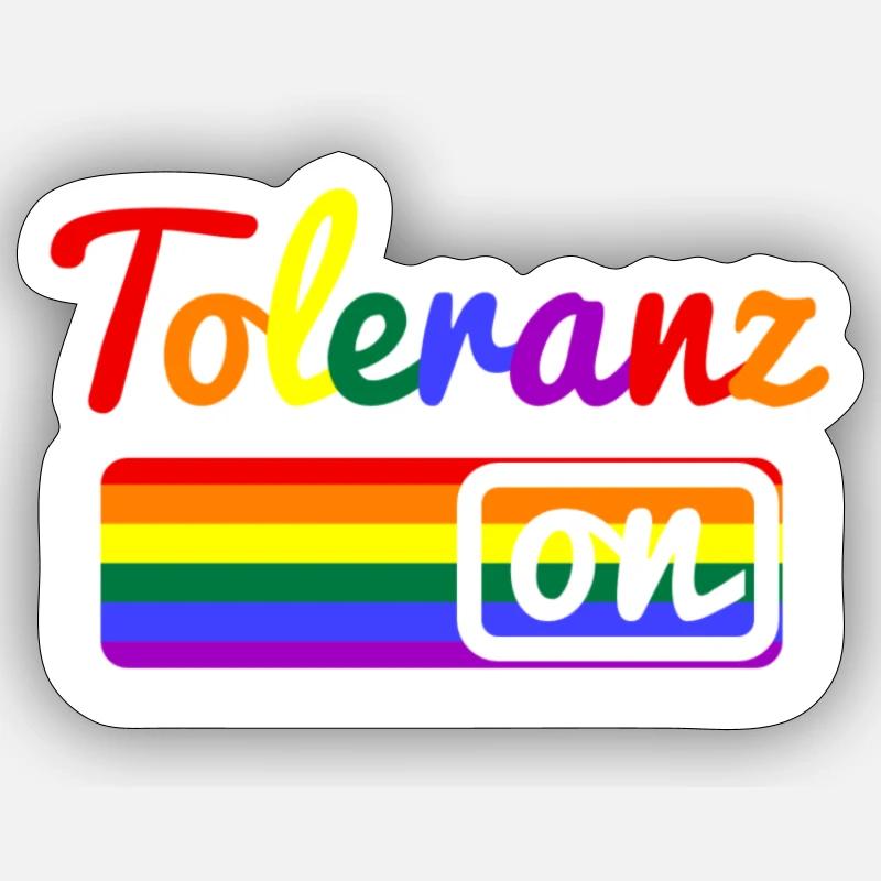 tolerance - Sticker size S (10 x 10 cm) - white matte