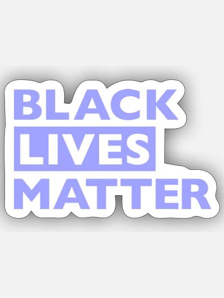 Black Lives Matter Flieder - Sticker Größe S (10 x 10 cm) - Mattweiß